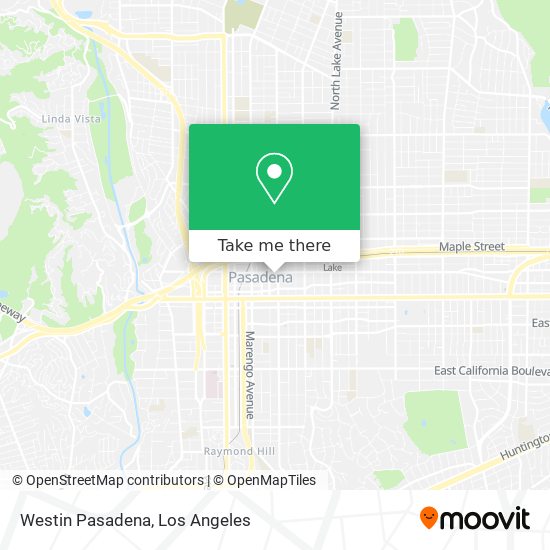 Mapa de Westin Pasadena