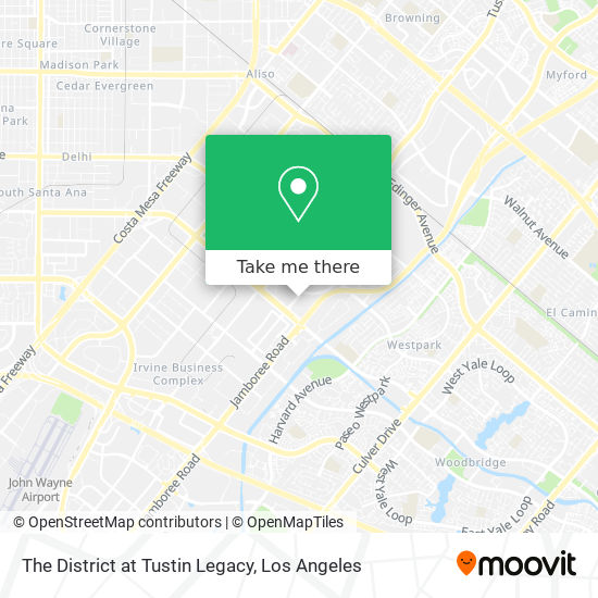The District at Tustin Legacy map