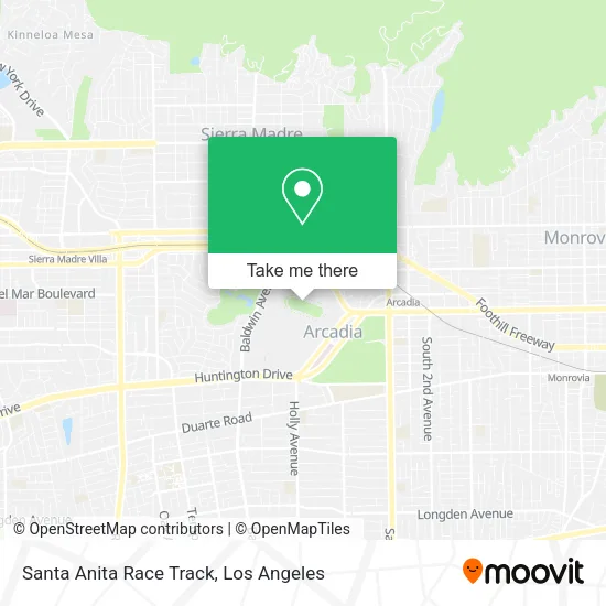 Santa Anita Race Track map