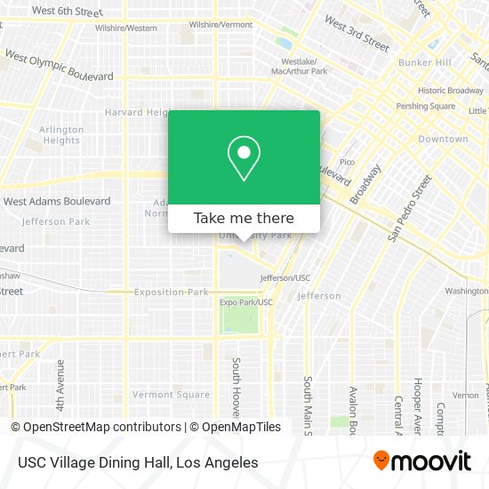 USC Village Dining Hall map
