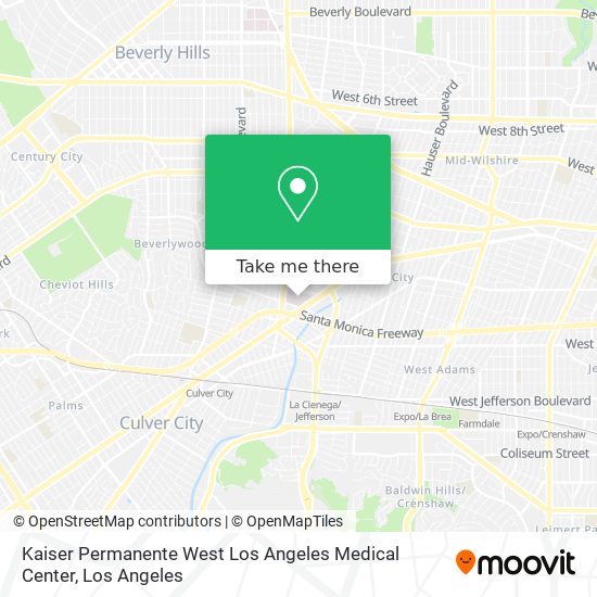 Kaiser Permanente West Los Angeles Medical Center map