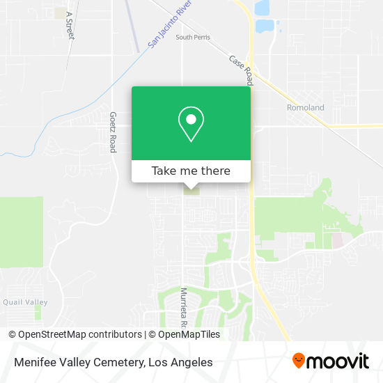 Menifee Valley Cemetery map