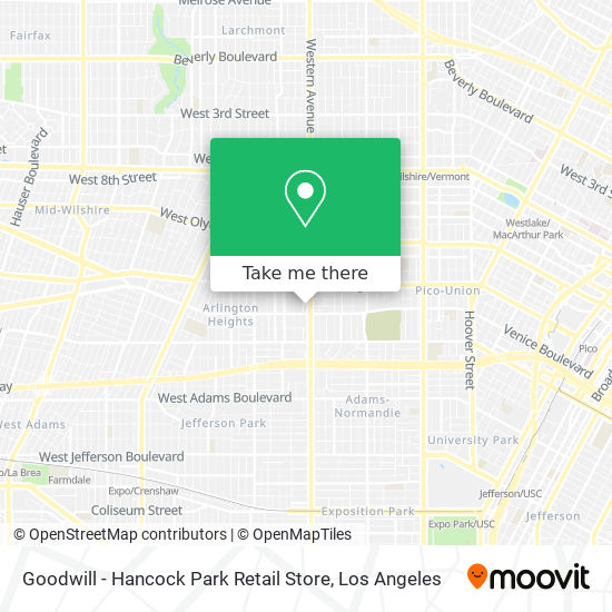 Mapa de Goodwill - Hancock Park Retail Store