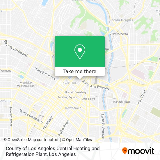County of Los Angeles Central Heating and Refrigeration Plant map