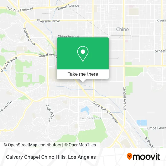 Calvary Chapel Chino Hills map