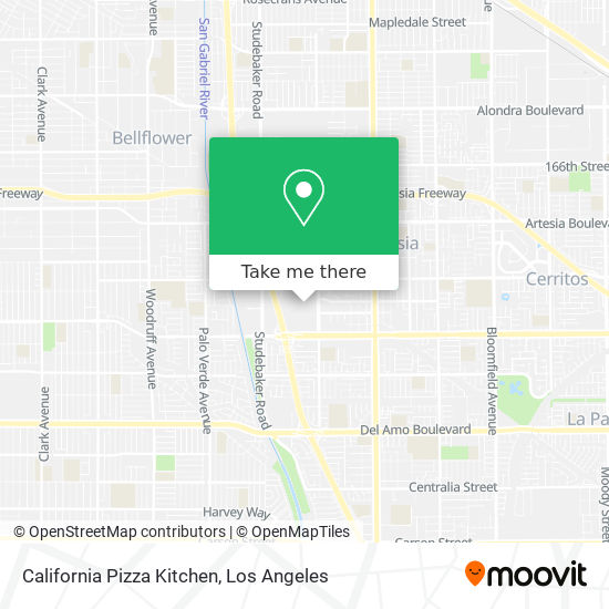 Mapa de California Pizza Kitchen