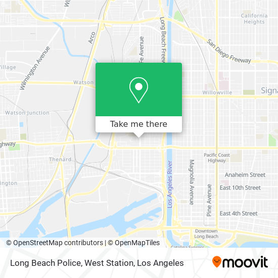Long Beach Police, West Station map
