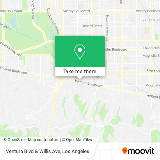 Ventura Blvd & Willis Ave map