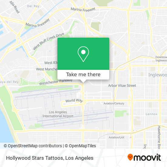 Hollywood Stars Tattoos map