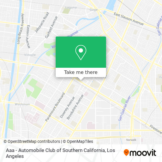 Aaa - Automobile Club of Southern California map