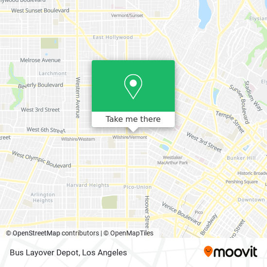 Bus Layover Depot map