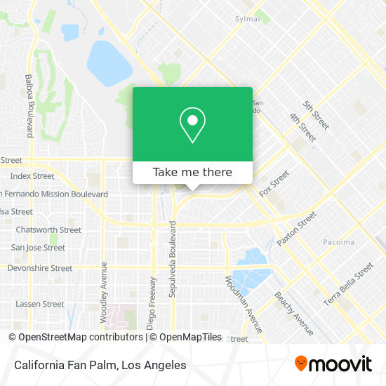 California Fan Palm map