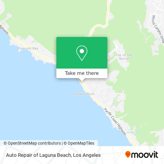Auto Repair of Laguna Beach map