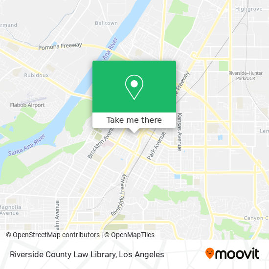 Mapa de Riverside County Law Library