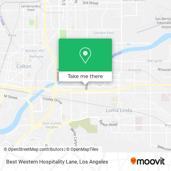 Best Western Hospitality Lane map