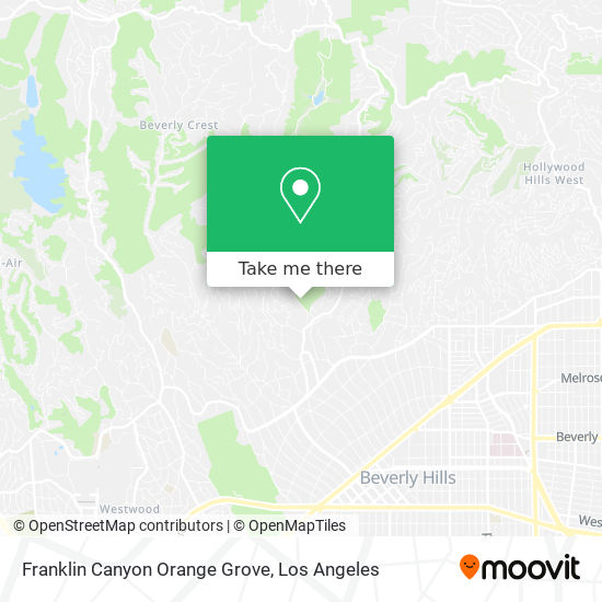 Franklin Canyon Orange Grove map