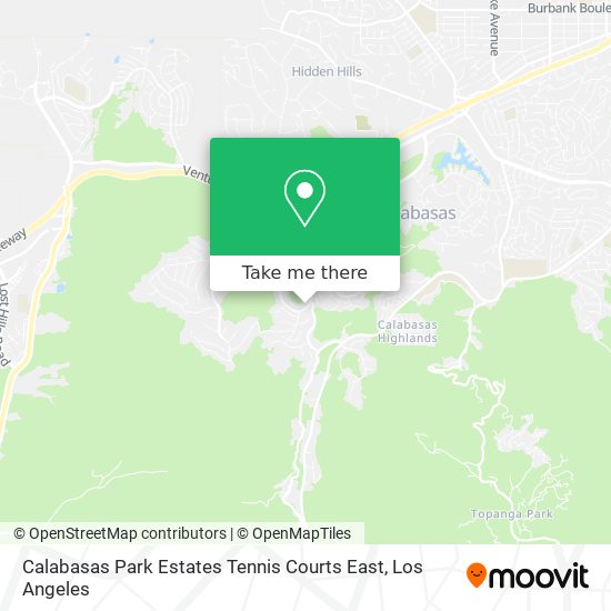Calabasas Park Estates Tennis Courts East map
