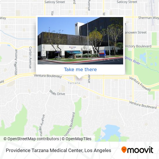 Mapa de Providence Tarzana Medical Center