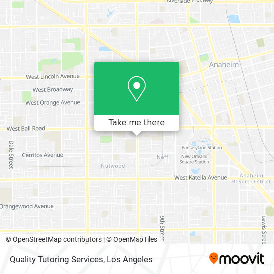 Quality Tutoring Services map