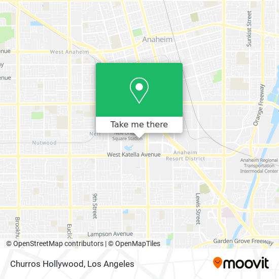 Churros Hollywood map