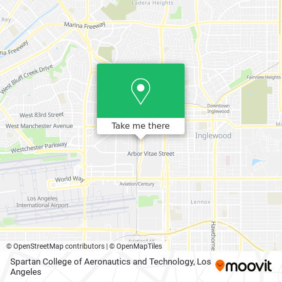 Spartan College of Aeronautics and Technology map