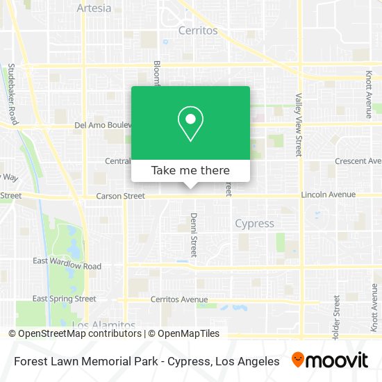 Forest Lawn Memorial Park - Cypress map