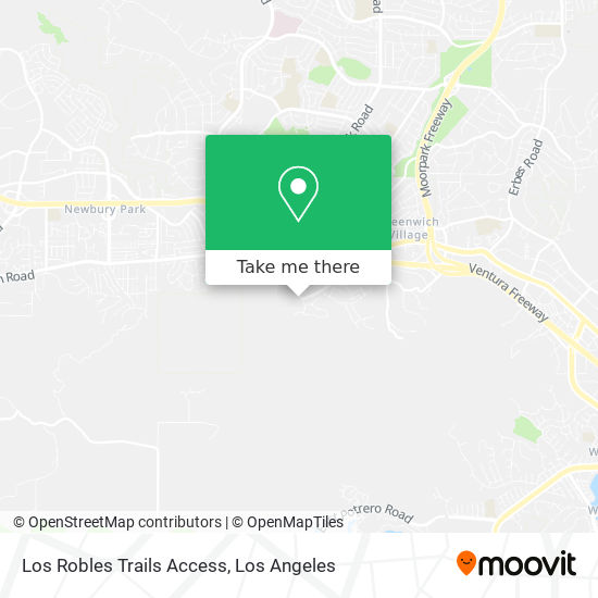 Mapa de Los Robles Trails Access