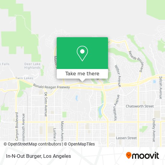 In-N-Out Burger map