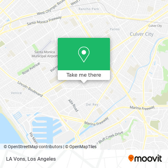 LA Vons map