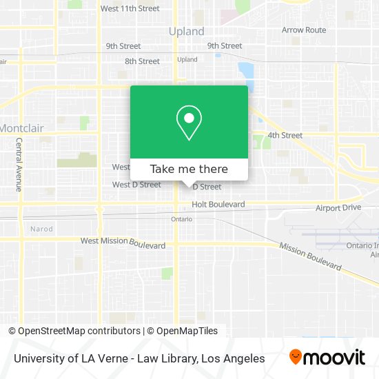 Mapa de University of LA Verne - Law Library