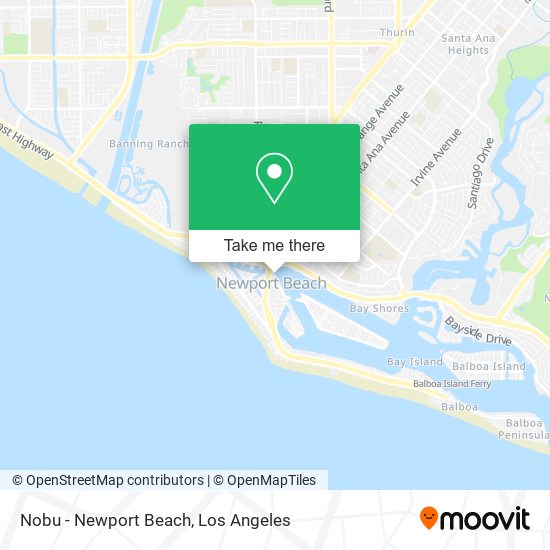 Nobu - Newport Beach map