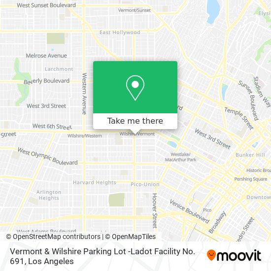 Mapa de Vermont & Wilshire Parking Lot -Ladot Facility No. 691