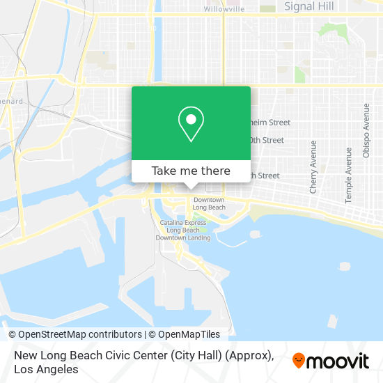 Mapa de New Long Beach Civic Center (City Hall) (Approx)