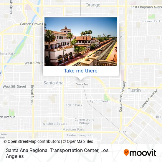 Santa Ana Regional Transportation Center map