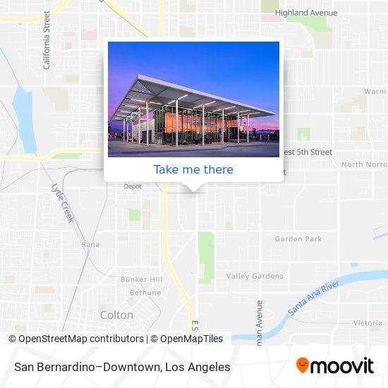 San Bernardino–Downtown map