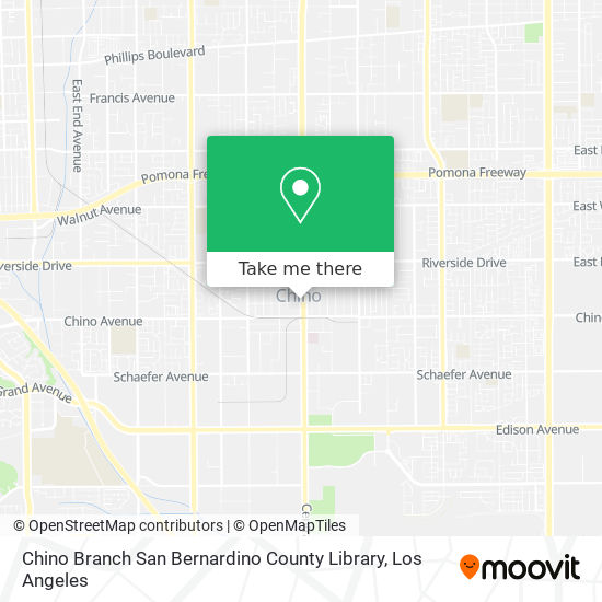 Mapa de Chino Branch San Bernardino County Library