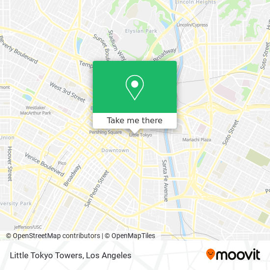 Little Tokyo Towers map