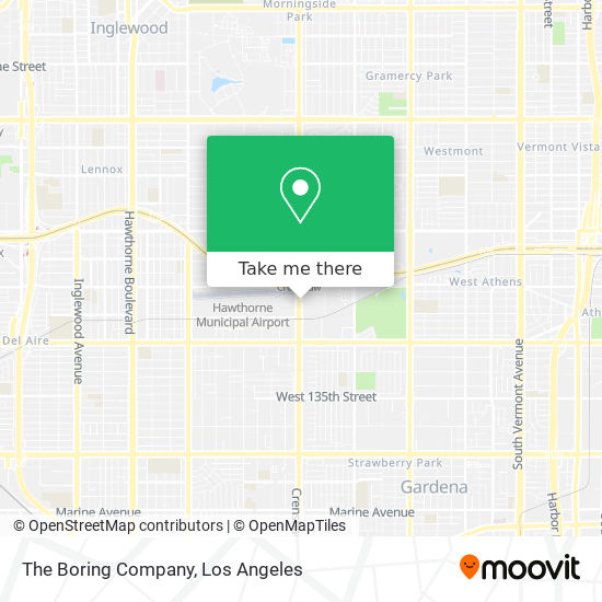 Mapa de The Boring Company