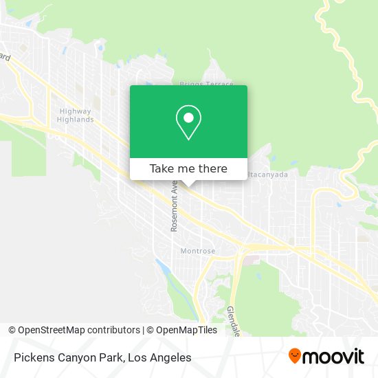 Pickens Canyon Park map