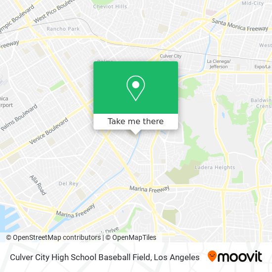 Culver City High School Baseball Field map