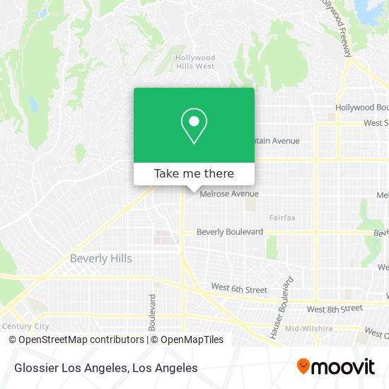 Mapa de Glossier Los Angeles