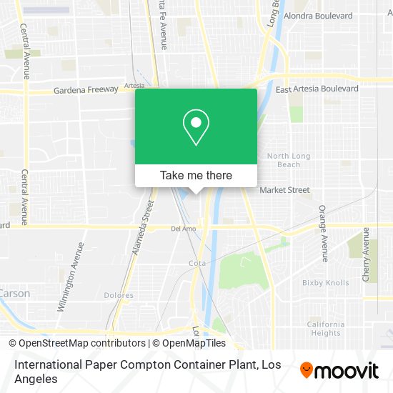 International Paper Compton Container Plant map