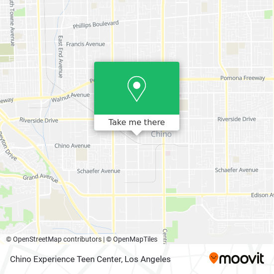 Chino Experience Teen Center map