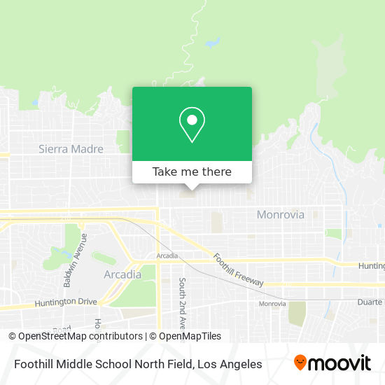 Foothill Middle School North Field map