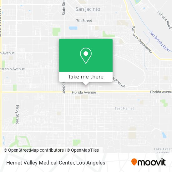 Mapa de Hemet Valley Medical Center