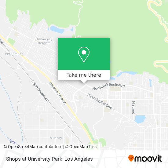 Shops at University Park map