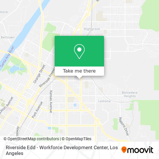 Riverside Edd - Workforce Development Center map