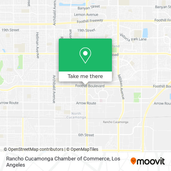 Rancho Cucamonga Chamber of Commerce map