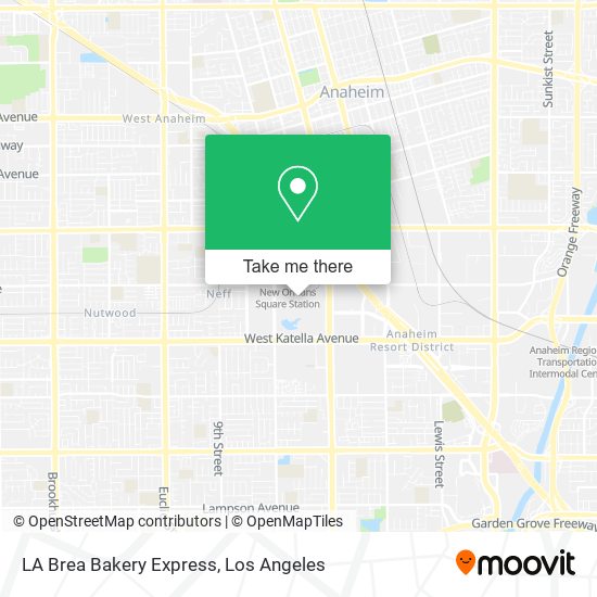 LA Brea Bakery Express map
