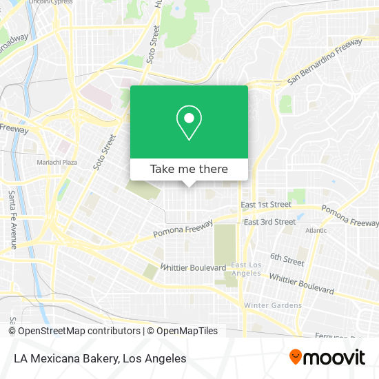 Mapa de LA Mexicana Bakery
